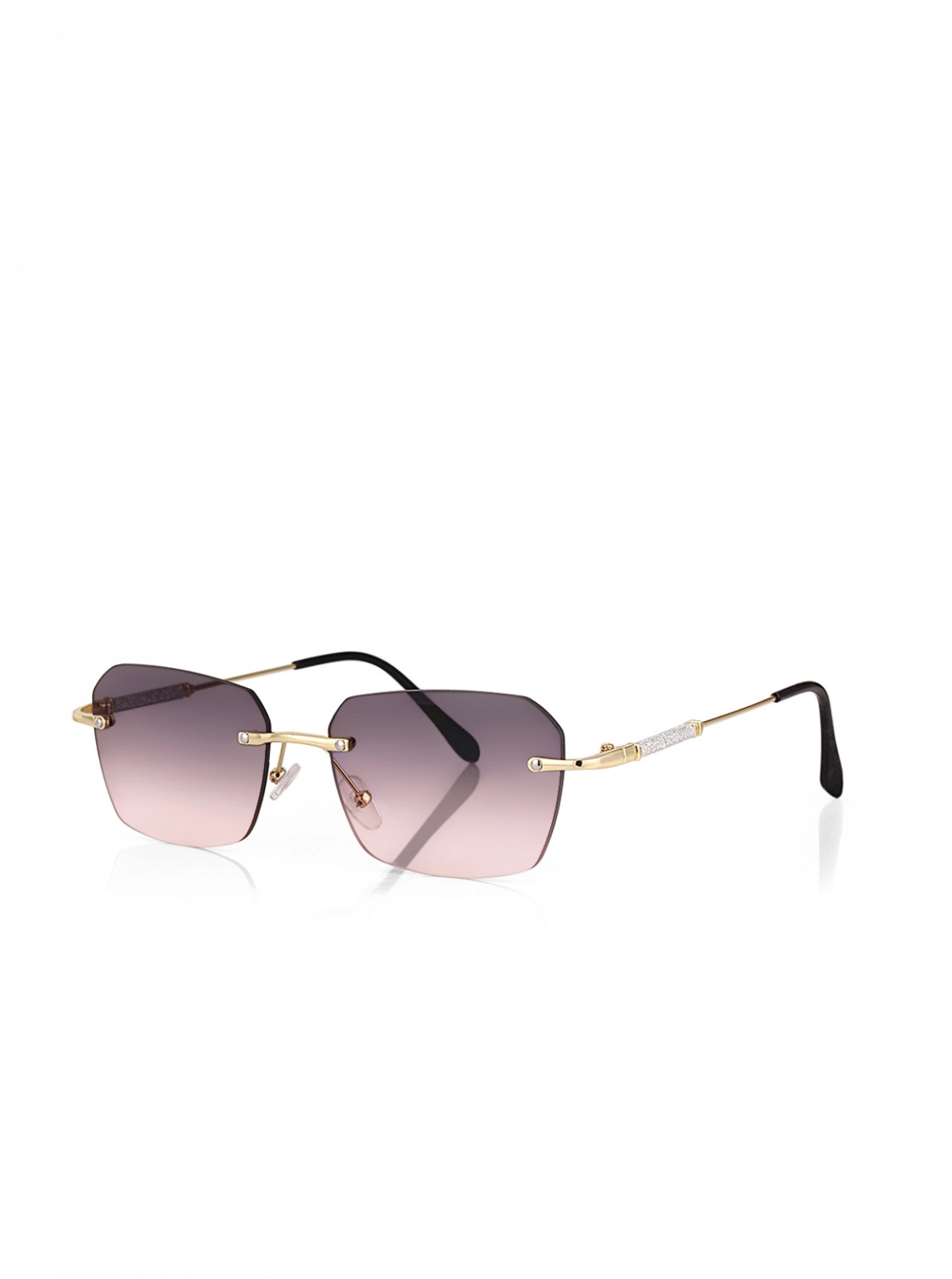 Uv400 Korumalı Kadın Güneş Gözlüğü Gold Pembe Gümüş Siyah Renk Plg-2124C4