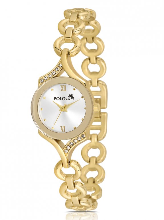 Zincir Halka Kordon Kadın Kol Saati 55 Ml Parfüm Uv400 Korumalı Güneş Gözlüğü Zirkon Taşlı Kolye Bileklik Özel Çiçekli Hediye Seti Gold Renk St-2253S1
