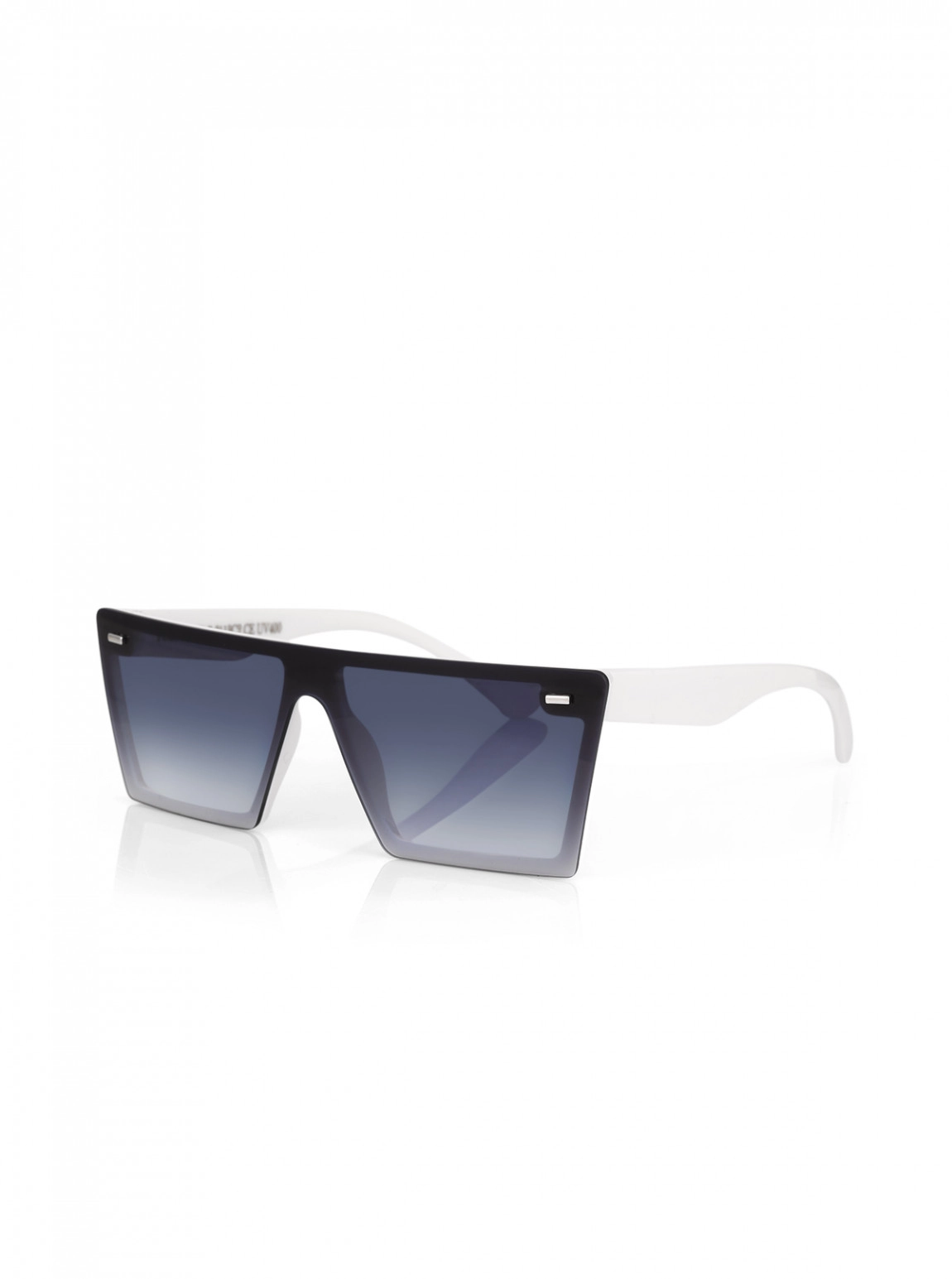 Uv400 Korumalı Degrade Unisex Güneş Gözlüğü Beyaz Siyah Renk Plg-2112C2